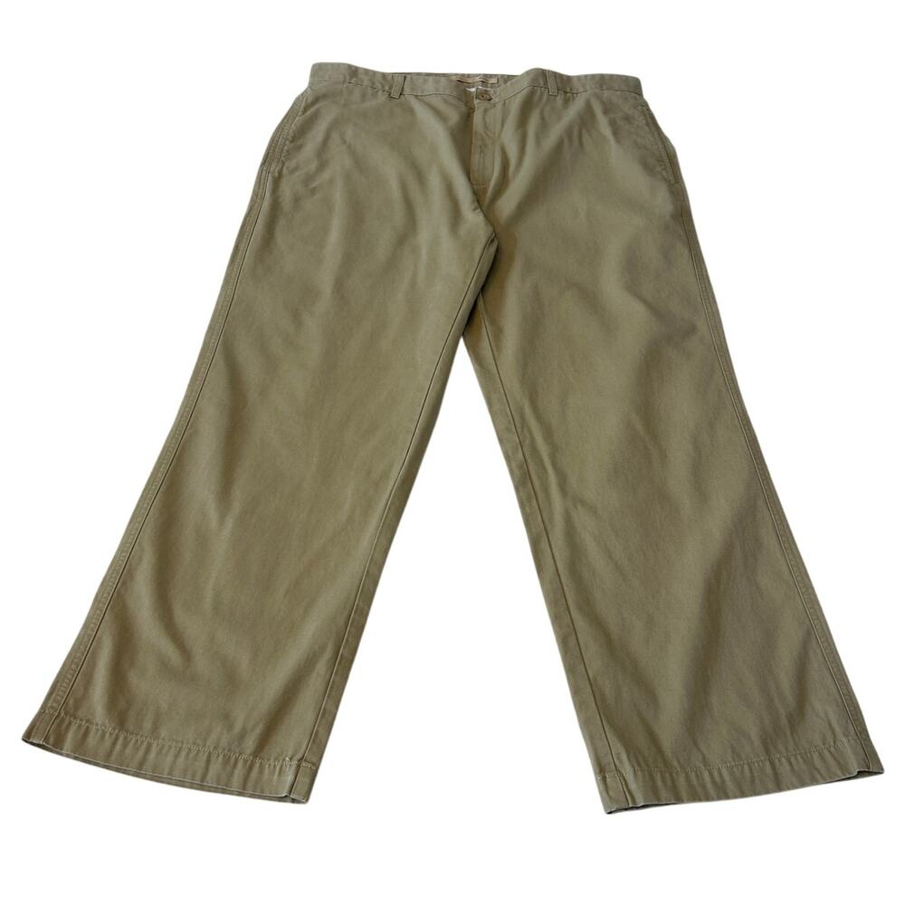 Calvin Klein Men Easy Fit Khaki Chino Pants 38x30 Cotton Twill Flat Front